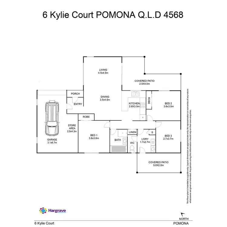 Floorplan of Homely house listing, 6 Kylie Court, Pomona QLD 4568