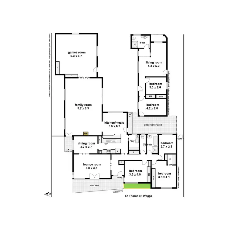 Floorplan of Homely house listing, 57 Thorne Street, Wagga Wagga NSW 2650