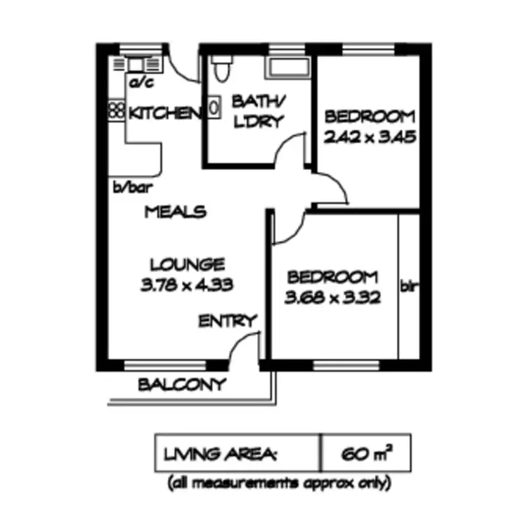 Floorplan of Homely unit listing, 7/61 Milner Road, Richmond SA 5033
