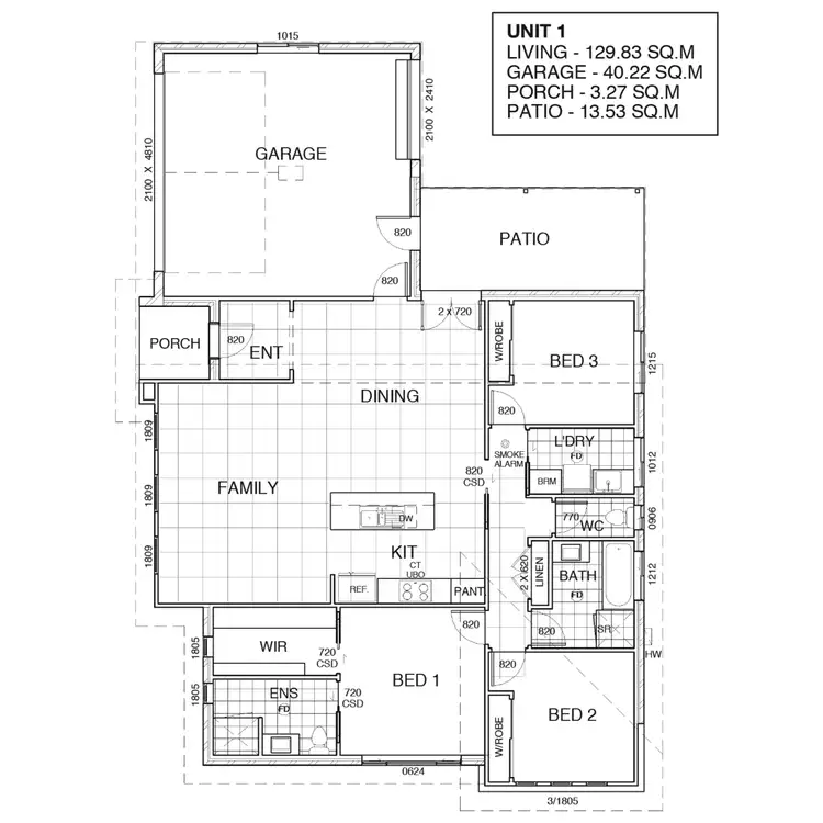 Floorplan of Homely unit listing, 1/58 Ross Parkway, Gobbagombalin NSW 2650