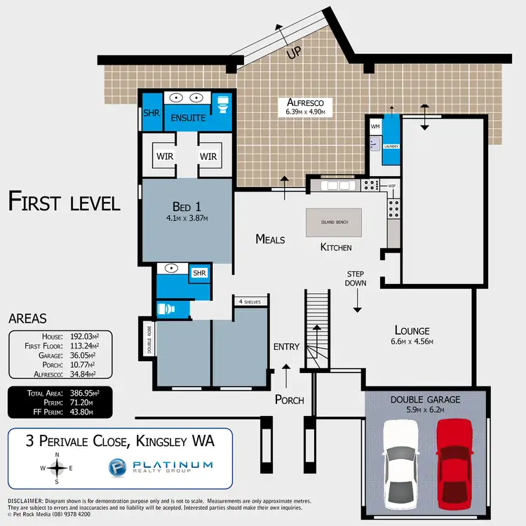 Floorplan of Homely house listing, 3 Perivale Close, Kingsley WA 6026