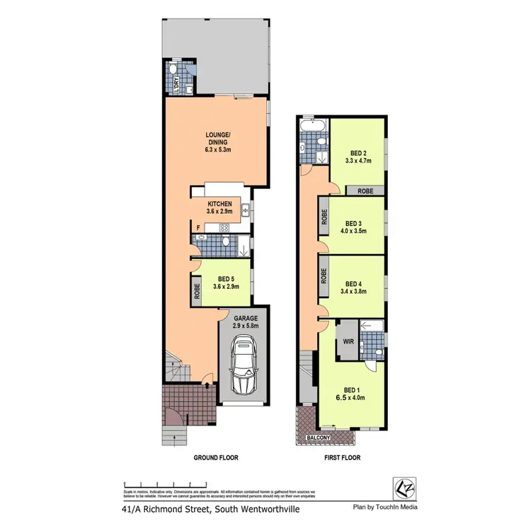 Floorplan of Homely semi-detached listing, 41a Richmond Street, South Wentworthville NSW 2145