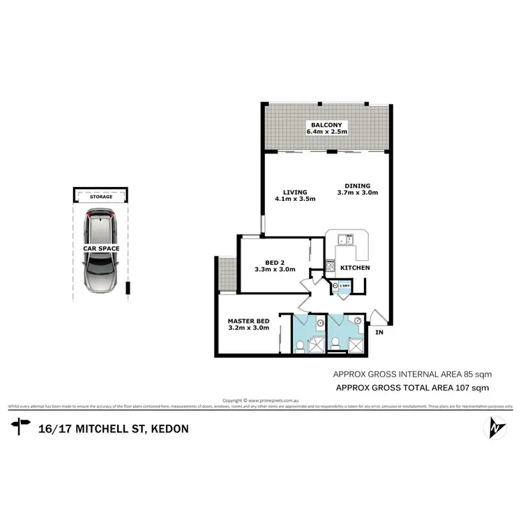 Floorplan of Homely unit listing, 16/17 Mitchell Street, Kedron QLD 4031