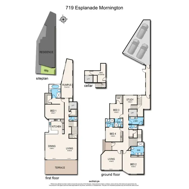 Floorplan of Homely house listing, 719 Esplanade, Mornington VIC 3931