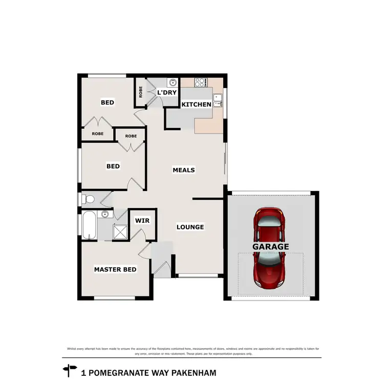 Floorplan of Homely house listing, 1 Pomegranate Way, Pakenham VIC 3810