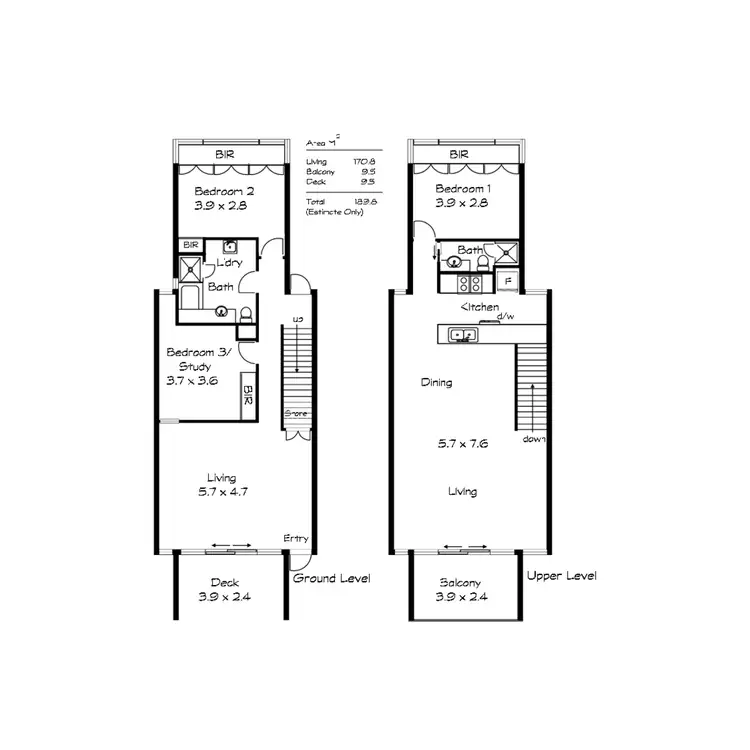 Floorplan of Homely townhouse listing, 2/18 Franklin Parade, Encounter Bay SA 5211