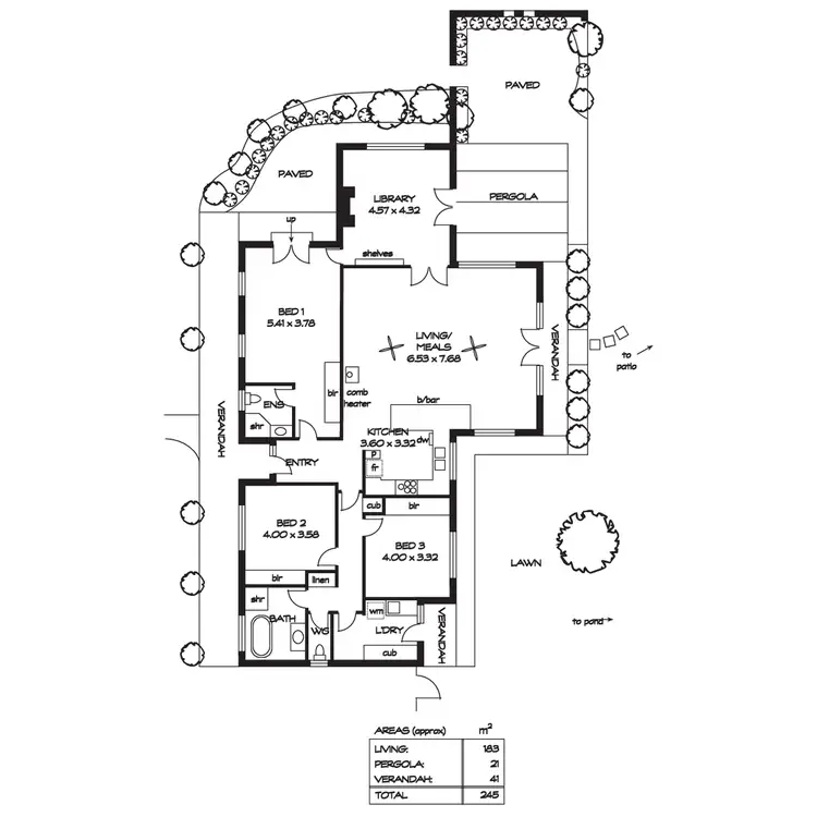 Floorplan of Homely house listing, 65 Crossing Road, Mylor SA 5153