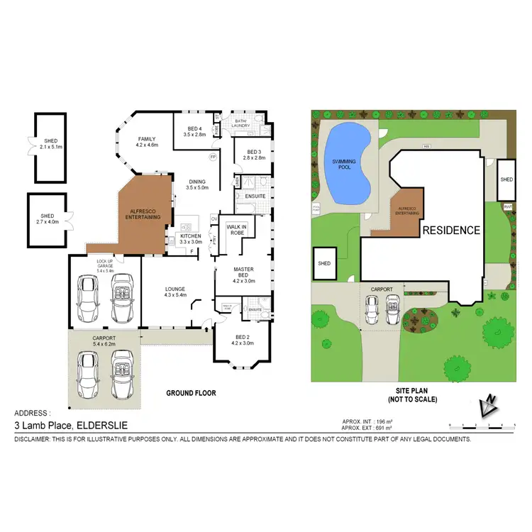 Floorplan of Homely house listing, 3 Lamb Place, Elderslie NSW 2570