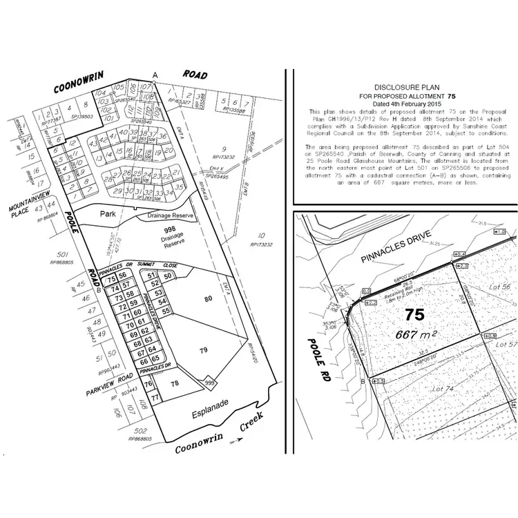 Floorplan of Homely land listing, LOT 75 Poole Road, Glass House Mountains QLD 4518