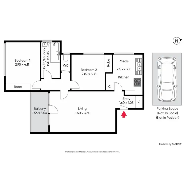 Floorplan of Homely apartment listing, 19/76 Haines Street, North Melbourne VIC 3051