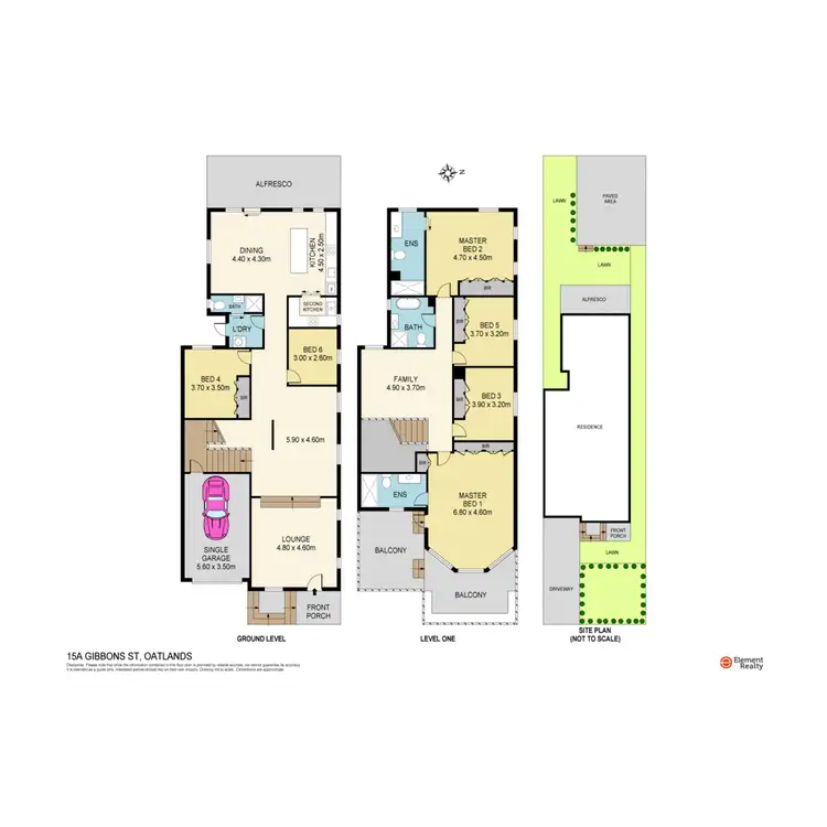 Floorplan of Homely semi-detached listing, 15A Gibbons Street, Oatlands NSW 2117