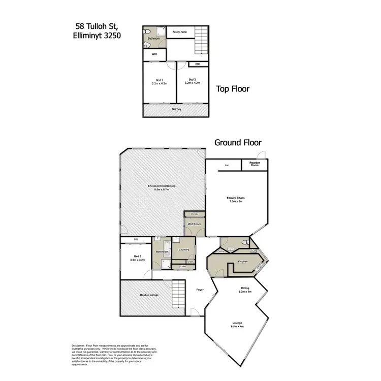 Floorplan of Homely house listing, 58 Tulloh Street, Elliminyt VIC 3250