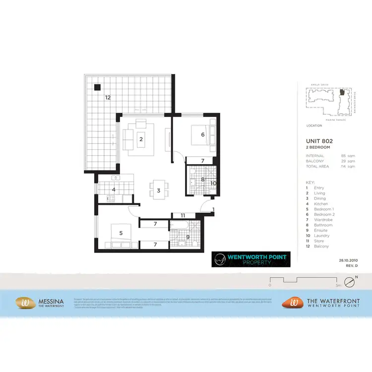 Floorplan of Homely apartment listing, 802/8 Baywater Drive, Wentworth Point NSW 2127
