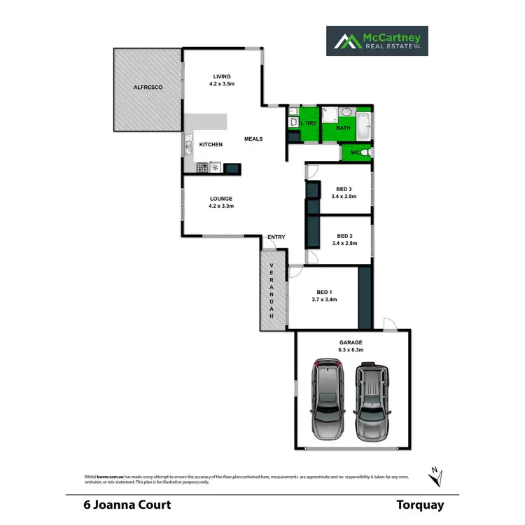 Floorplan of Homely house listing, 6 Joanna Court, Torquay VIC 3228