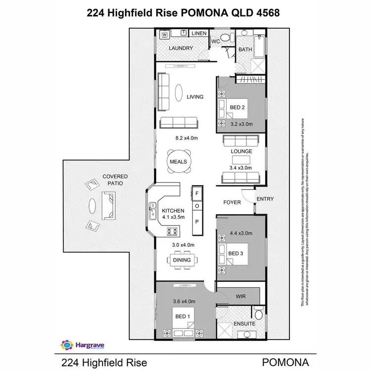 Floorplan of Homely house listing, 224 Highfield Rise, Pomona QLD 4568