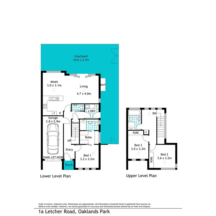 Floorplan of Homely townhouse listing, 1A Letcher Road, Oaklands Park SA 5046