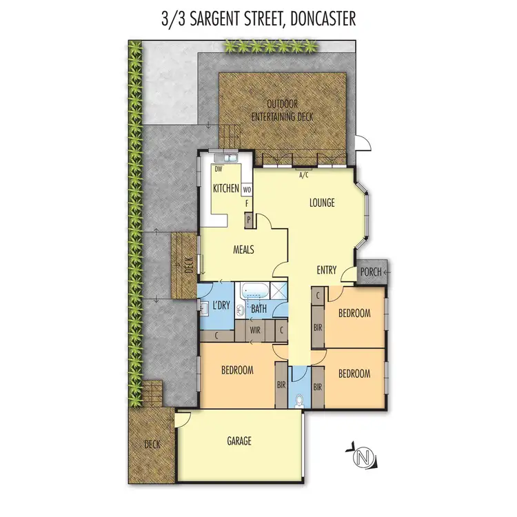 Floorplan of Homely unit listing, 3/3 Sargent Street, Doncaster VIC 3108