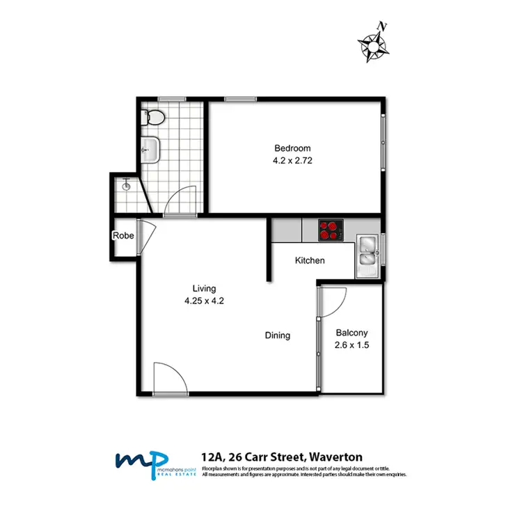 Floorplan of Homely apartment listing, 12A/26 Carr Street, Waverton NSW 2060