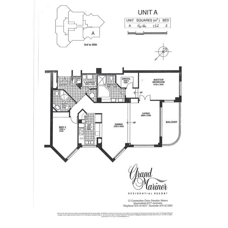 Floorplan of Homely apartment listing, 29 Grand Mariner, 12 Commodore Drive, Paradise Waters QLD 4217