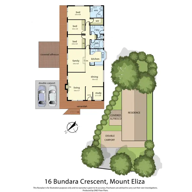 Floorplan of Homely house listing, 16 Bundara Crescent, Mount Eliza VIC 3930