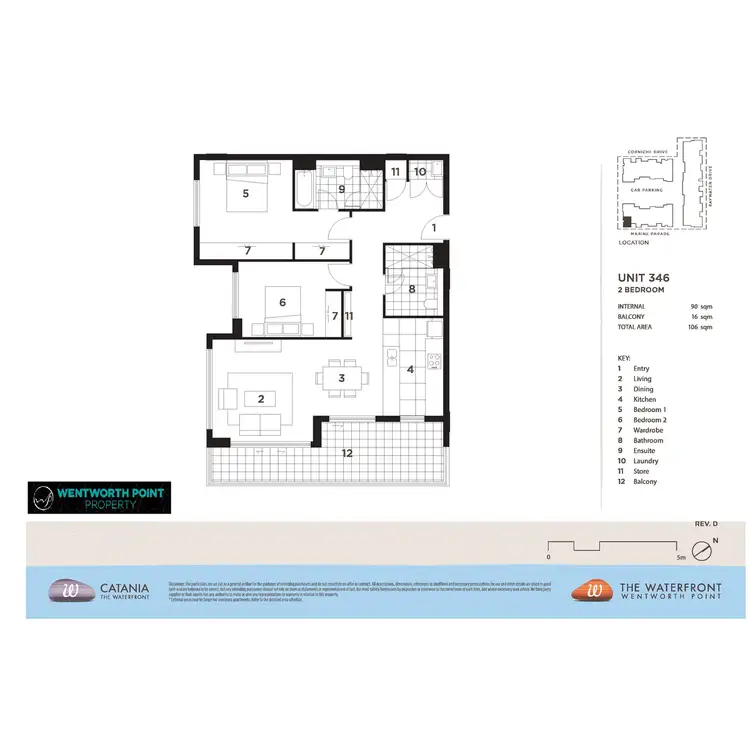 Floorplan of Homely apartment listing, 346/17 Marine Parade, Wentworth Point NSW 2127