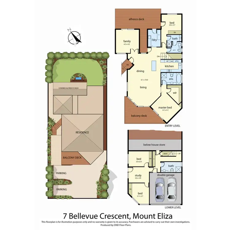 Floorplan of Homely house listing, 7 Bellevue Crescent, Mount Eliza VIC 3930