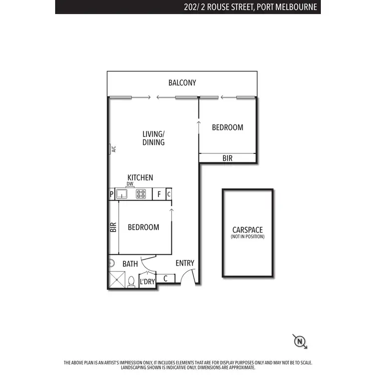 Floorplan of Homely apartment listing, 202/2 Rouse Street, Port Melbourne VIC 3207