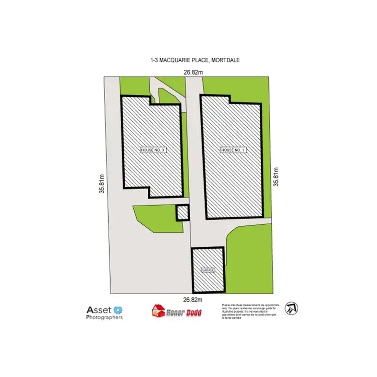 Floorplan of Homely house listing, 1 & 3 Macquarie Place, Mortdale NSW 2223