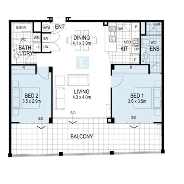 Floorplan of Homely apartment listing, 84/69 MILLIGAN STREET, Perth WA 6000
