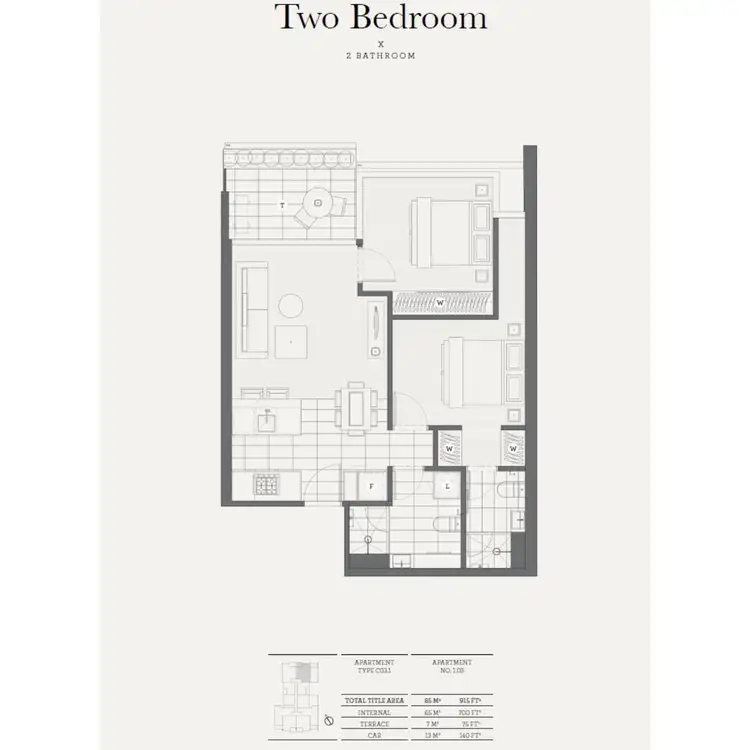 Floorplan of Homely apartment listing, 103T/70 Stanley Street, Collingwood VIC 3066