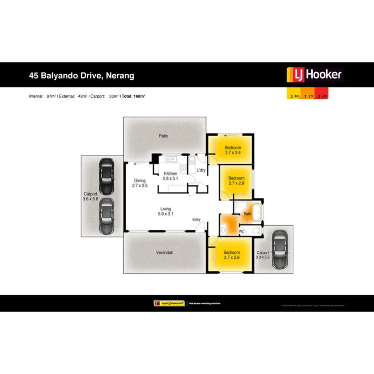 Floorplan of Homely house listing, 45 Balyando Drive, Nerang QLD 4211