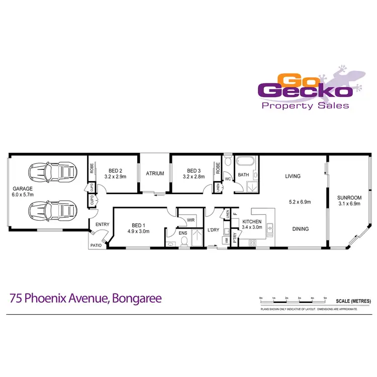 Floorplan of Homely semi-detached listing, 2/75 Phoenix Avenue, Bongaree QLD 4507