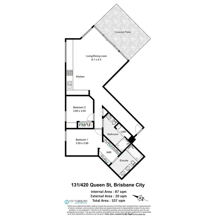 Floorplan of Homely apartment listing, 131/420 Queen Street, Brisbane City QLD 4000