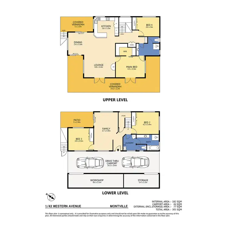Floorplan of Homely house listing, 1/43 Western Avenue, Montville QLD 4560