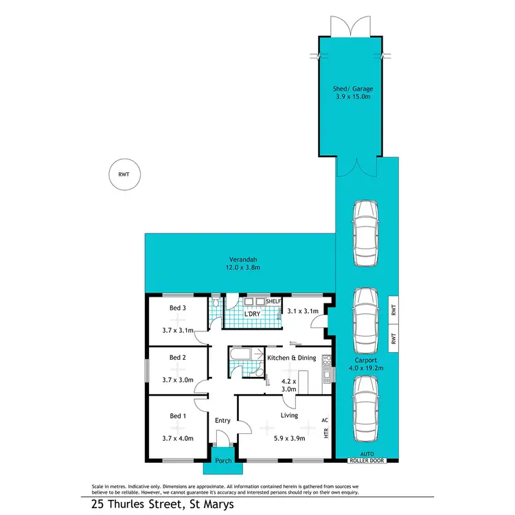 Floorplan of Homely house listing, 25 Thurles Street, St Marys SA 5042