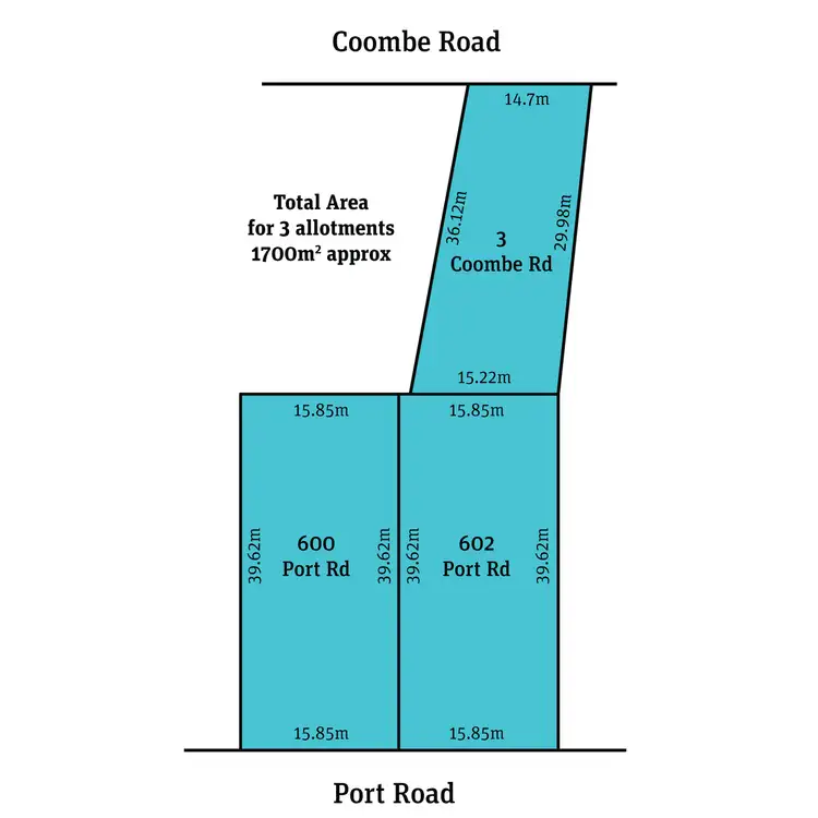 Floorplan of Homely house listing, 600 & 602 Port Rd & 3 Coombe Road, Allenby Gardens SA 5009