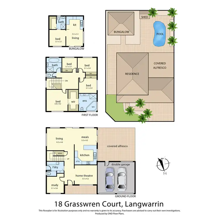 Floorplan of Homely house listing, 18 Grasswren Close, Langwarrin VIC 3910