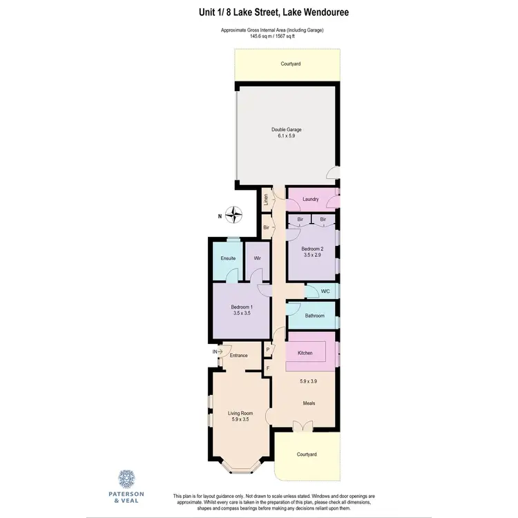 Floorplan of Homely unit listing, 1/8 Lake Street, Lake Wendouree VIC 3350