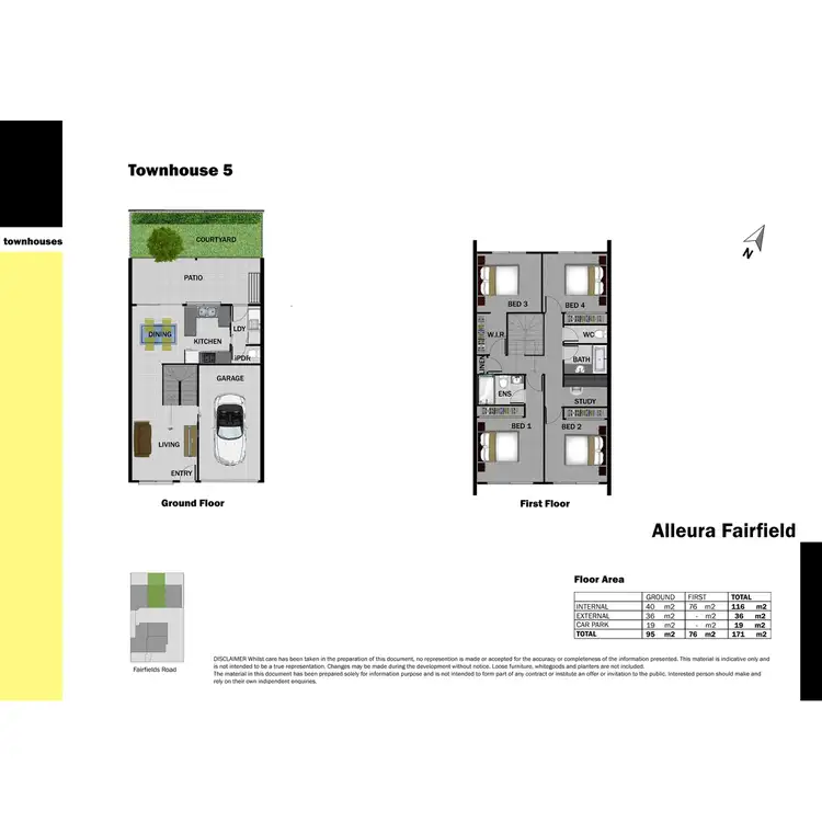 Floorplan of Homely townhouse listing, 5/371 Fairfield Road, Yeronga QLD 4104