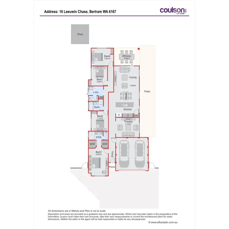Floorplan of Homely house listing, 16 Leeuwin Chase, Bertram WA 6167