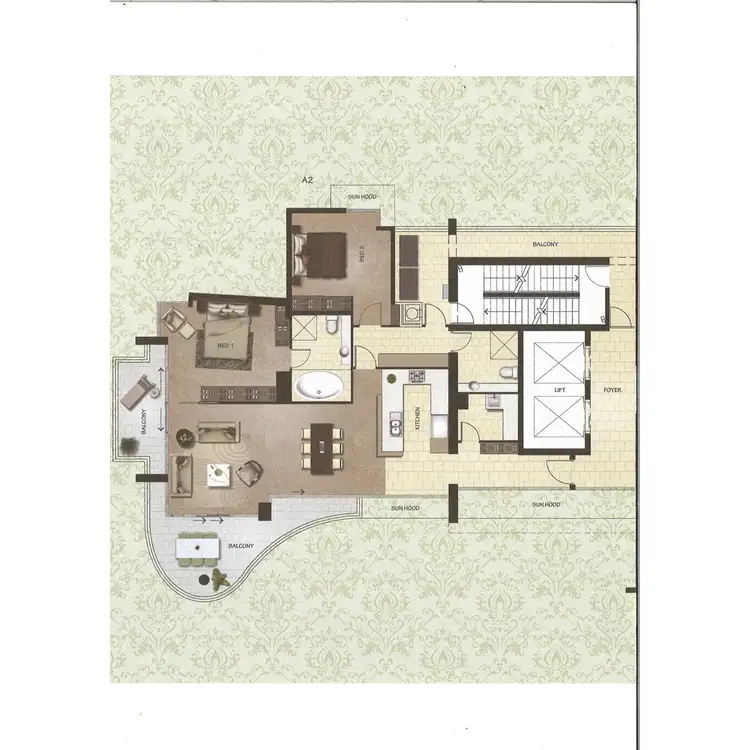 Floorplan of Homely apartment listing, 302/25 Breaker Street, Main Beach QLD 4217