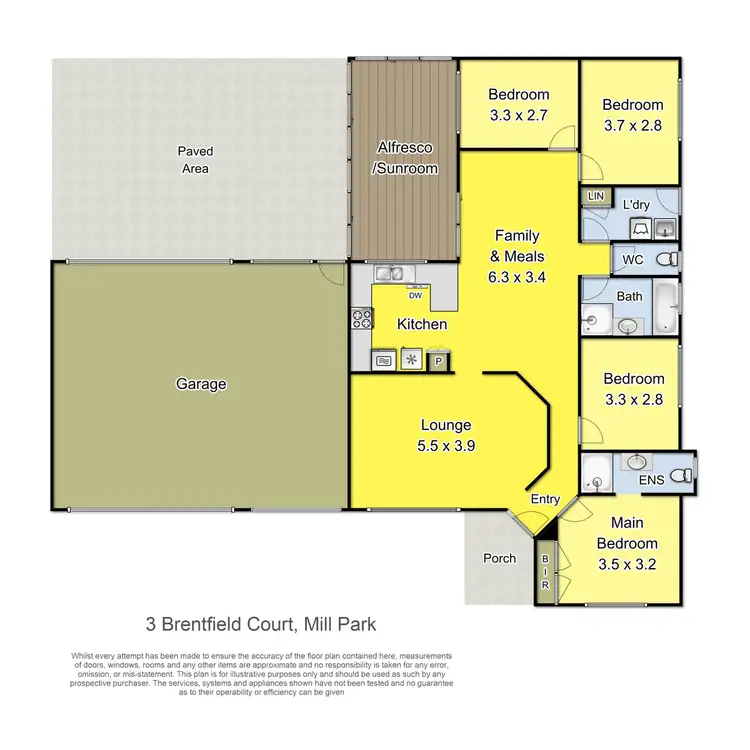 Floorplan of Homely house listing, 3 Brentfield Court, Mill Park VIC 3082
