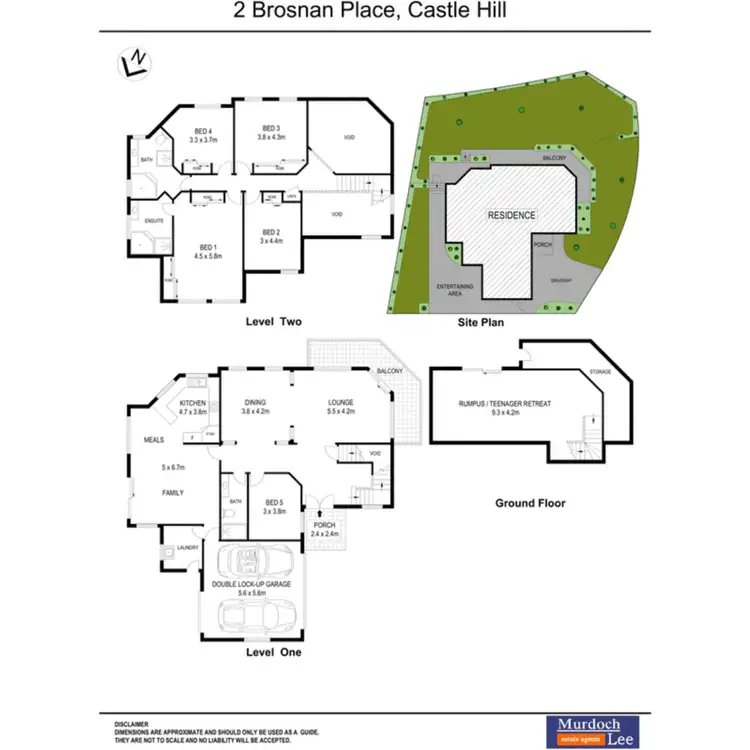 Floorplan of Homely house listing, 2 Brosnan Place, Castle Hill NSW 2154