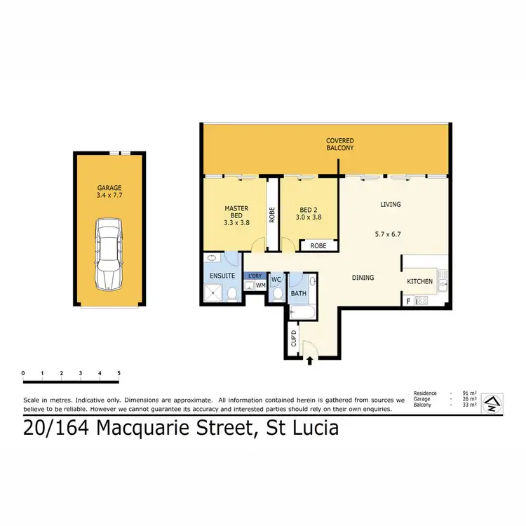 Floorplan of Homely apartment listing, 20/164 Macquarie Street, St Lucia QLD 4067