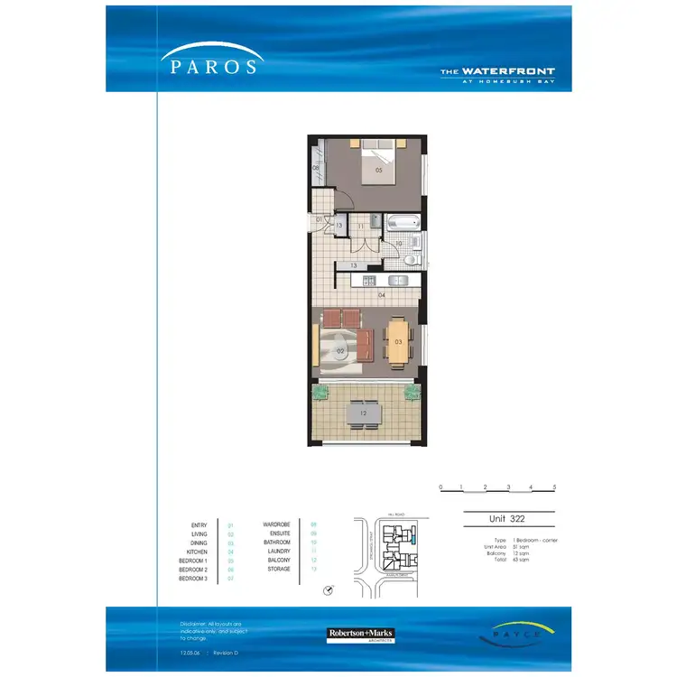 Floorplan of Homely apartment listing, 322/23 Hill Road, Wentworth Point NSW 2127