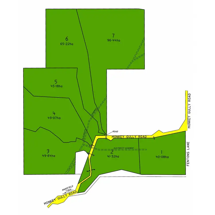 Floorplan of Homely rural property listing, 1-7,  Monkey Gully Road, Mansfield VIC 3722