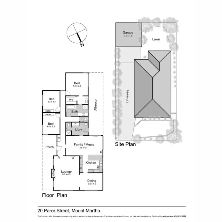 Floorplan of Homely house listing, 20 Parer Street, Mount Martha VIC 3934
