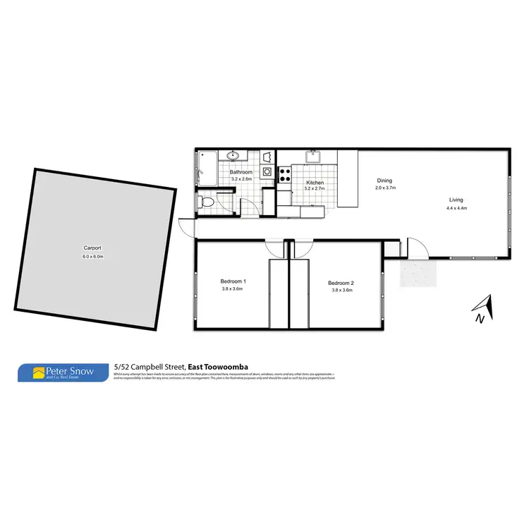 Floorplan of Homely unit listing, 5/52 Campbell Street, East Toowoomba QLD 4350
