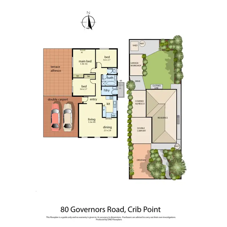 Floorplan of Homely house listing, 80 Governors Road, Crib Point VIC 3919