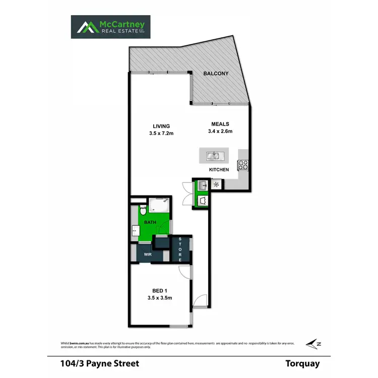 Floorplan of Homely apartment listing, 104/3 Payne Street, Torquay VIC 3228